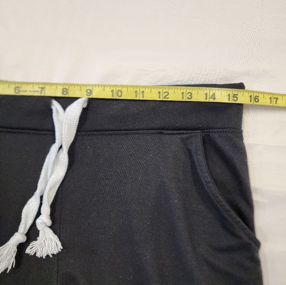 Love Nation Women's Midnigh Black Jogger Sweatpants White Drawstrings, sz LG - Picture 4 of 8